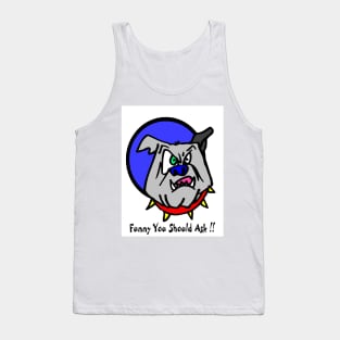 Comic Animation Abstract Bulldog Pop Art Print Tank Top